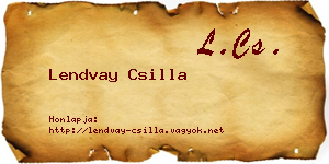 Lendvay Csilla névjegykártya
