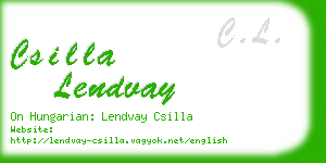 csilla lendvay business card